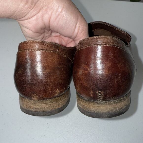 Brunello Cucinelli Women’s Brown Leather Loafer Monili Toe Size 38 - Picture 8 of 9